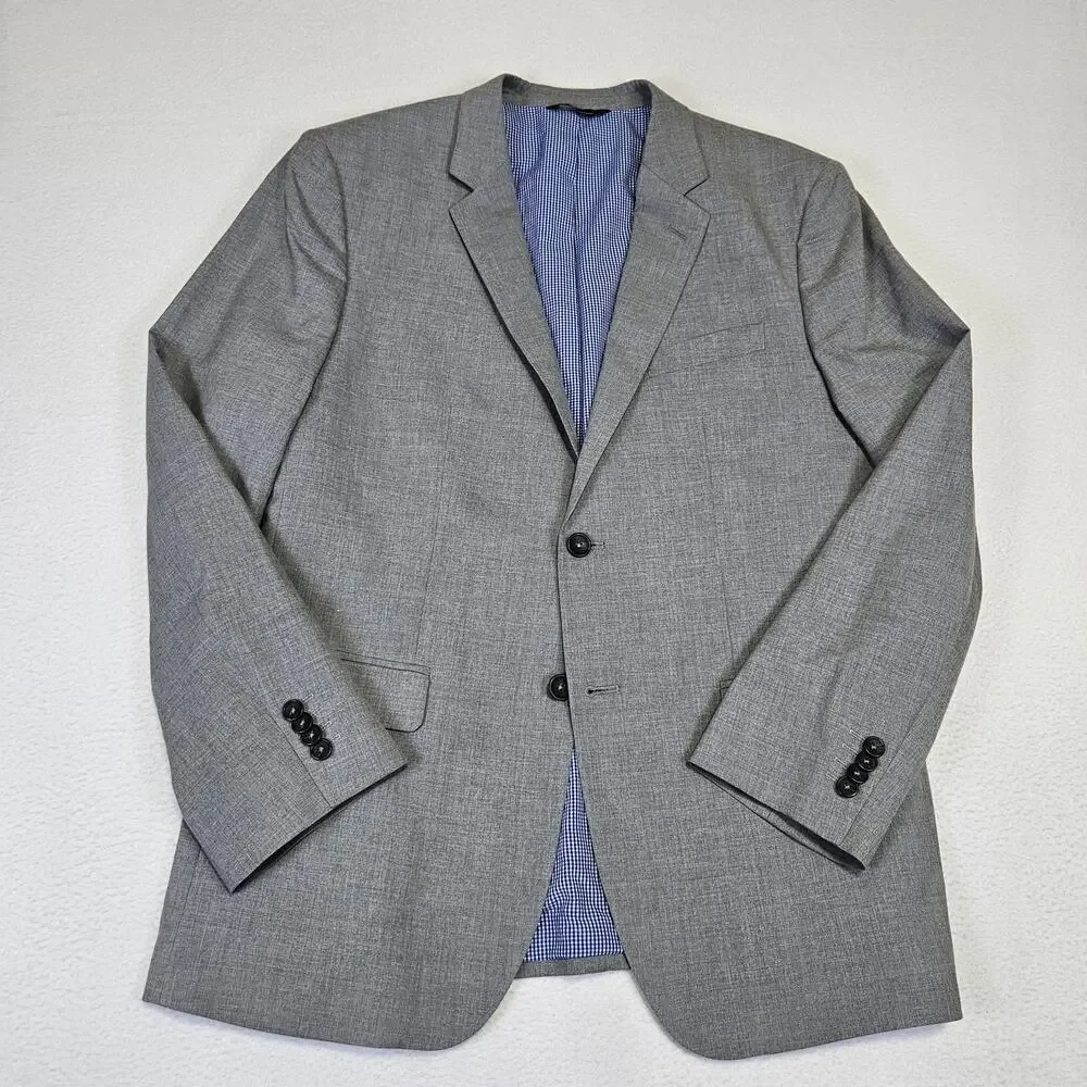 Banana Republic Tailored Fit Suit Mens Blazer 44R Gray Pant 33x30 Jacket 2PC Set